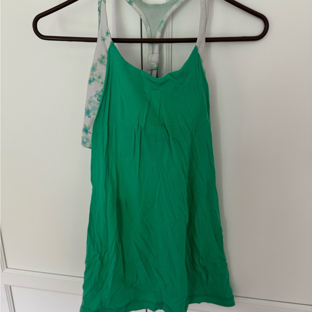 Lululemon Athletica green tank top